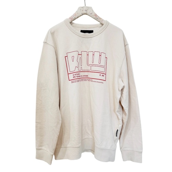 G-star Raw Heavy Hodson organic cotton Sweatershirt in ecru - Picture 5 of 13